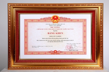 Bằng khen của Thủ tướng Chính phủ cho Khoa Xét nghiệm đã có thành tích xuất sắc trong công tác phòng, chống dịch Covid-19