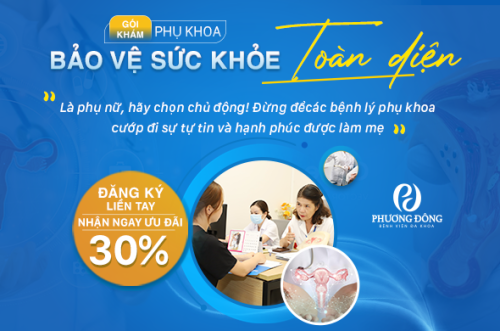 Gói khám phụ khoa ưu đãi 30%